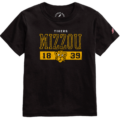 Mizzou Tigers Youth Tumble Tigers Vault Beanie Logo Tiger Black T-Shirt