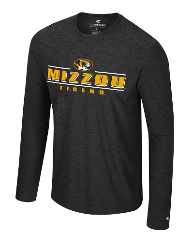 Mizzou Tigers Colosseum Oh Snap Oval Tiger Head Black Long Sleeve T-Shirt