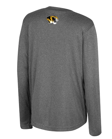 Mizzou Tigers Colosseum Youth In the Computer Oval Tiger Head Grey Long Sleeve