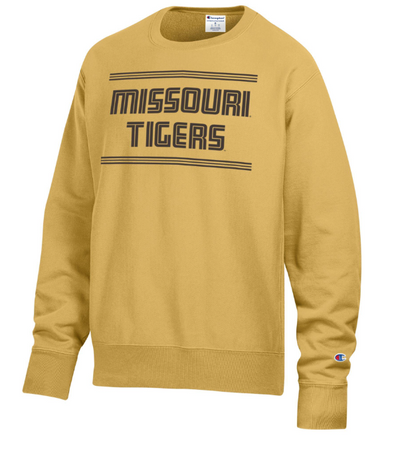 Mizzou Tigers 2024 Champion® TAM Student Designed Reverseweave Missouri Tigers Gold Sweatshirt