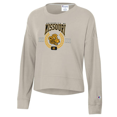 Mizzou Tigers 2024 Champion® TAM Student Designed Women's Vault Tiger Scalloped M Sweatshirt