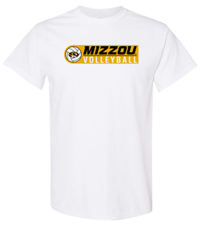 Mizzou Tigers Volleyball Oval Tiger Head White T-Shirt
