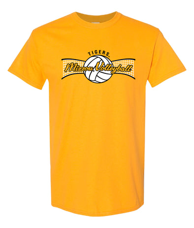 Mizzou Tigers 2024 Volleyball Net Gold T-Shirt