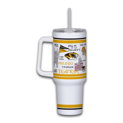 Mizzou Tigers UMC Campus Images Lid and Straw Stainless Steel Tumber