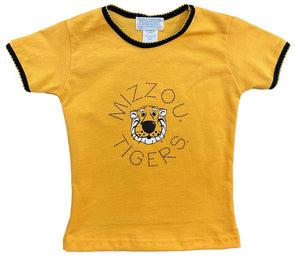 Mizzou Tigers Girls Mizzou Star Truman Gold T-Shirt