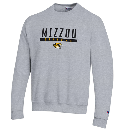 Mizzou Tigers Champion® Tiger Head Grandma Grey Crew Sweatshirt