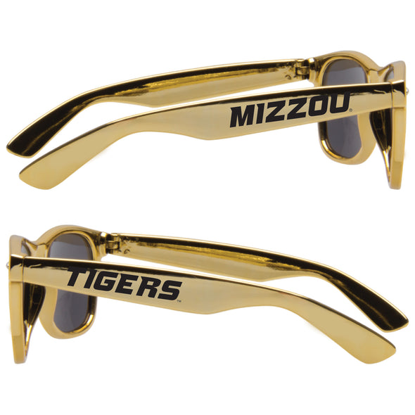 Mizzou Tigers Shiny Metallic Gold Sunglasses