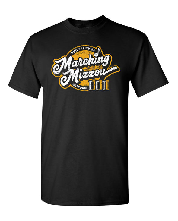 Mizzou Tigers 20024 Marching Mizzou Columns Black T-Shirt