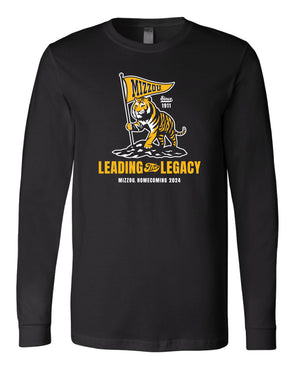 Mizzou Tigers 2024 Official Homecoming Leading the Legacy Black Long Sleeve T-Shirt