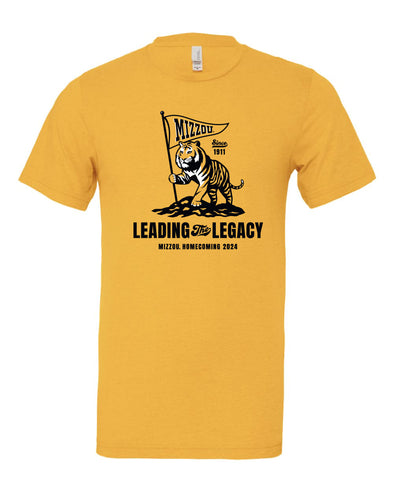 Mizzou Tigers 2024 Official Homecoming Leading the Legacy Gold T-Shirt