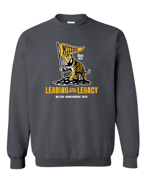 Mizzou Tigers 2024 Official Homecoming Leading the Legacy Distressed Grey Sweatshirt