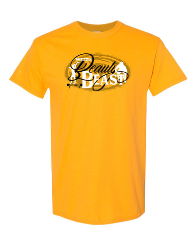 Mizzou Tigers Beauty and Beast Gold T-Shirt