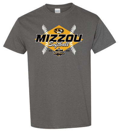 Mizzou Tigers Softball 50th Anniversary Grey T-Shirt