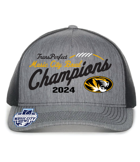 Mizzou Tigers Music City Bowl Official Locker Room Victory Black Mesh Ovla Tiger Head Hat