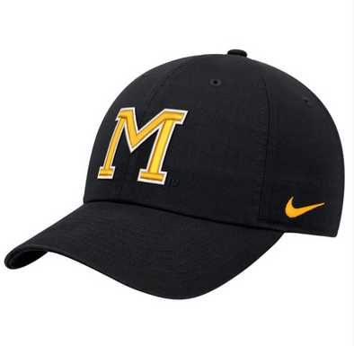 Mizzou Tigers Nike® 2025 Club Adjustable Vault Skinny M Black Hat