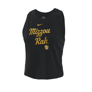 Mizzou Tigers Nike® 2025 Women's Mizzou RAH Vault Beanie Crop Black Tank Top