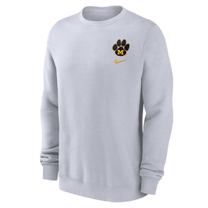 Mizzou Tigers Nike® 2025 Vault Paw White Crew Sweatshirt