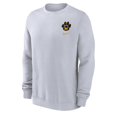 Mizzou Tigers Nike® 2025 Vault Paw White Crew Sweatshirt