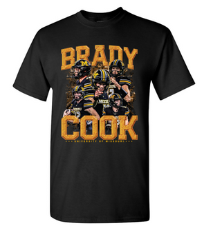 Mizzou Tigers NIL 2024 Football Brady Cook Black T-Shirt