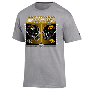 Mizzou Tigers Champion® Music City Bowl Football Helmet Grey T-Shirt