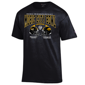 Mizzou Tigers Champion® Music City Bowl Dueling Helmets Black T-Shirt