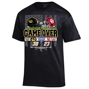 Mizzou Tigers Champion® Official Victory vs Oklahoma Black T-Shirt