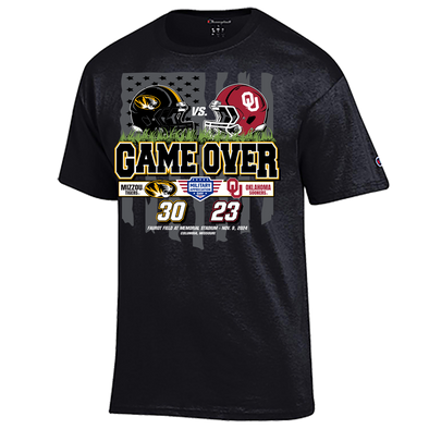 Mizzou Tigers Champion® Official Victory vs Oklahoma Black T-Shirt