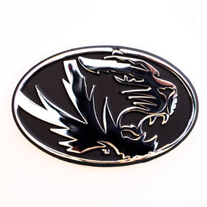 Mizzou Oval Tiger Head Chrome Auto Emblem