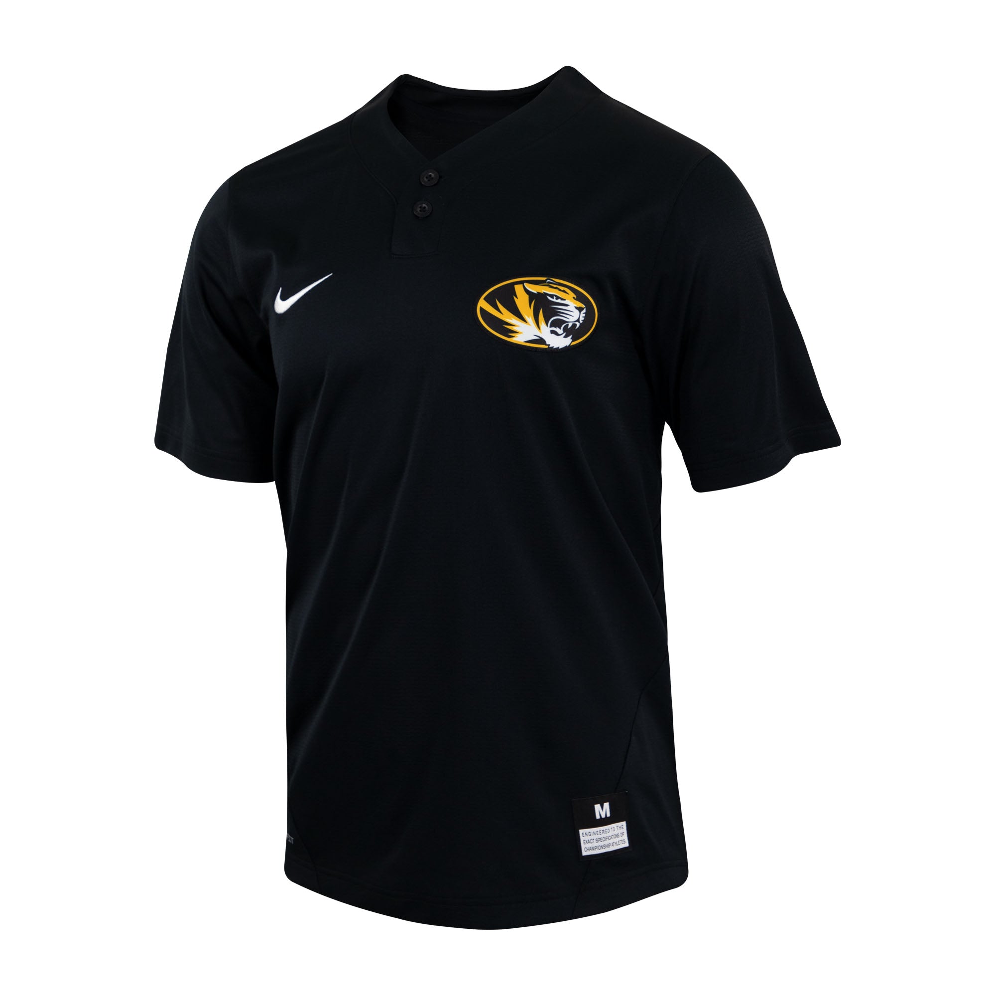 Mizzou Tigers #1 Nike® Replica Black and Gold Basketball Jersey 