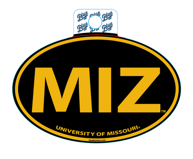 Mizzou MIZ Vinyl Oval Sticker